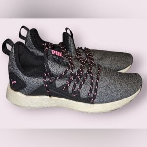 Puma NRGY Neko Knit Sneakers shoes 'Black Pink' Size 8